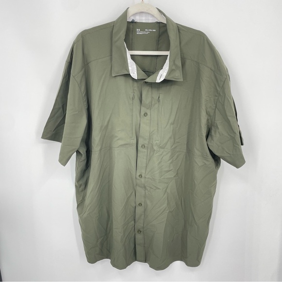 Under Armour Tide Chaser 2.0 Short Sleeve Button Down Shirt UPF-50+ 1351123 3XL - Picture 1 of 9